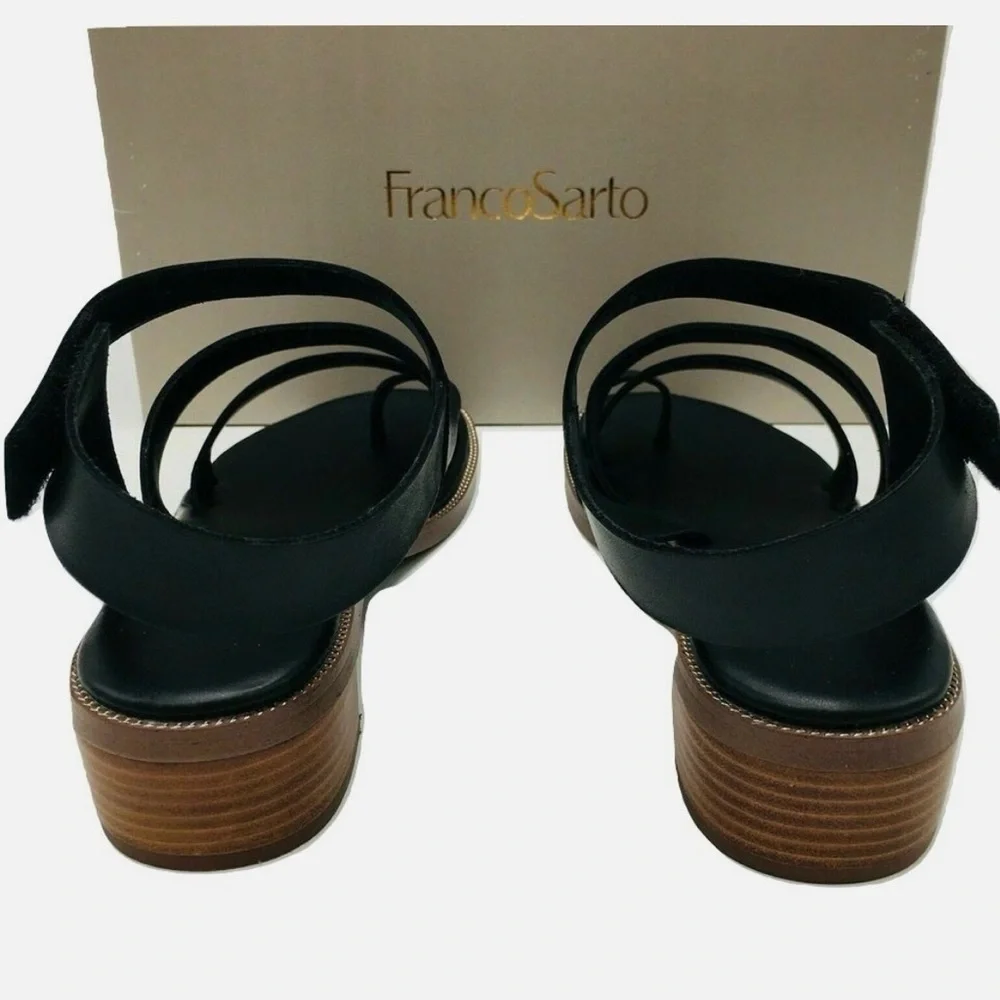 Franco Sarto Laritza Strappy Sandals, Black, New in Box